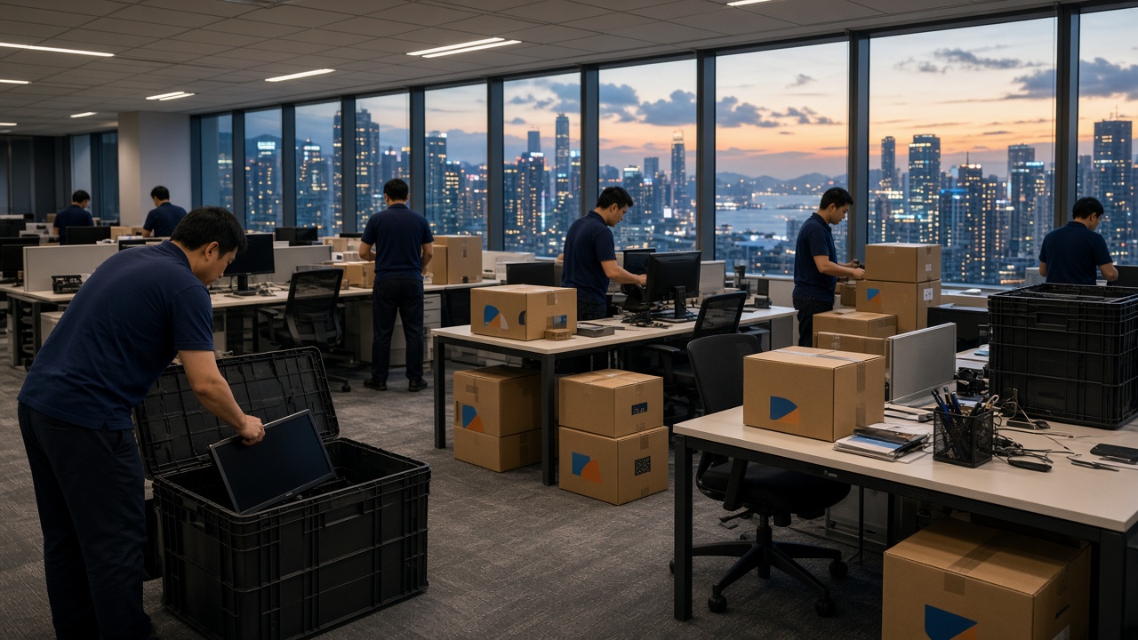 圖:辦公室搬運現場(示意)